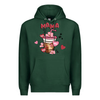 Sports Green mama coffee cups Premium Hoodie - MaliasSmallBusiness