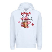 White mama coffee cups Premium Hoodie - MaliasSmallBusiness