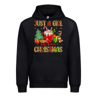Black just a girl who loves christmas Urban Hoodie - MaliasSmallBusiness