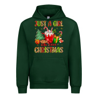 Forest Green just a girl who loves christmas Urban Hoodie - MaliasSmallBusiness