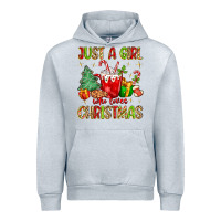 Heather Grey just a girl who loves christmas Urban Hoodie - MaliasSmallBusiness