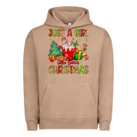 Pigment Burro just a girl who loves christmas Urban Hoodie - MaliasSmallBusiness