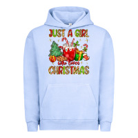 Pigment Grape Ice just a girl who loves christmas Urban Hoodie - MaliasSmallBusiness