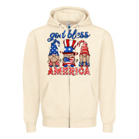 Sandshell god bless america gnome Zipper Hoodie - HRA Design Shop