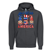 Smoke god bless america gnome Zipper Hoodie - HRA Design Shop