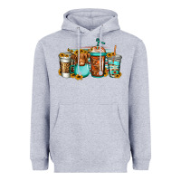 Heather Grey longhaired cow coffee cups Heavyweight Hoodie - Jasminsmagicworld