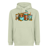 Matcha longhaired cow coffee cups Heavyweight Hoodie - Jasminsmagicworld
