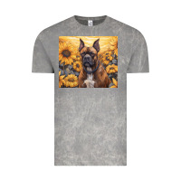 Cloud Rock boxer dog Vintage Tee - Unal Design