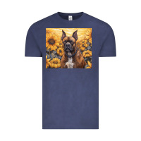Vintage Denim boxer dog Vintage Tee - Unal Design