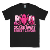 Black Boo Scare Away Breast Cancer Classic Tee - texasbilliewilder