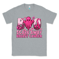 Heather Grey Boo Scare Away Breast Cancer Classic Tee - texasbilliewilder