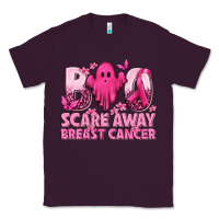 Plum Boo Scare Away Breast Cancer Classic Tee - texasbilliewilder