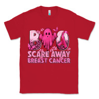 Red Boo Scare Away Breast Cancer Classic Tee - texasbilliewilder