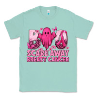 Seafoam Boo Scare Away Breast Cancer Classic Tee - texasbilliewilder