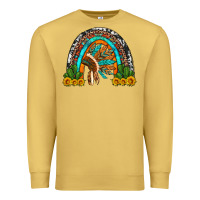 Antique Gold indian headdress cactus and sunflowers rainbow Premium Sweatshirt - Artiststas