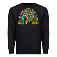 Black indian headdress cactus and sunflowers rainbow Premium Sweatshirt - Artiststas
