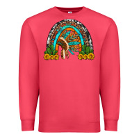Cardinal indian headdress cactus and sunflowers rainbow Premium Sweatshirt - Artiststas