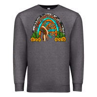 Charcoal Heather indian headdress cactus and sunflowers rainbow Premium Sweatshirt - Artiststas