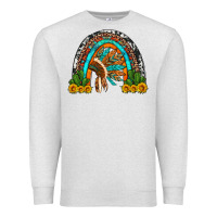 Oatmeal Heather indian headdress cactus and sunflowers rainbow Premium Sweatshirt - Artiststas