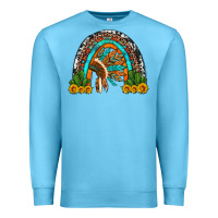 Ocean Blue indian headdress cactus and sunflowers rainbow Premium Sweatshirt - Artiststas