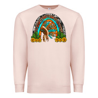 Pale Pink indian headdress cactus and sunflowers rainbow Premium Sweatshirt - Artiststas