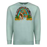 Seafoam indian headdress cactus and sunflowers rainbow Premium Sweatshirt - Artiststas