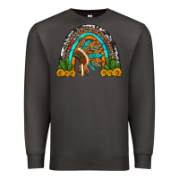 Smoke indian headdress cactus and sunflowers rainbow Premium Sweatshirt - Artiststas