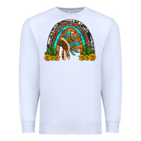White indian headdress cactus and sunflowers rainbow Premium Sweatshirt - Artiststas