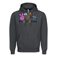 Smoke peace love nursing Zipper Hoodie - CowhideDigitalArt