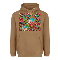 Toasted Coconut tropical flowers Heavyweight Hoodie - Artiststas