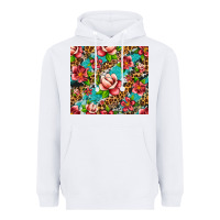 White tropical flowers Heavyweight Hoodie - Artiststas