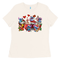Bone christmas stitch coffee cups Ladies Tee - AdoDesignShop