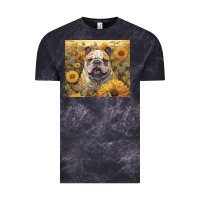Cloud Black bulldog Vintage Tee - Unal Design