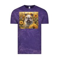 Cloud Purple bulldog Vintage Tee - Unal Design