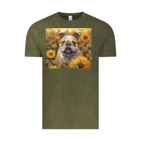 Vintage Olive bulldog Vintage Tee - Unal Design