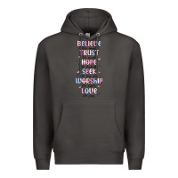 Smoke believe like mary trust like joseph valentine s da Premium Hoodie - MaliasSmallBusiness