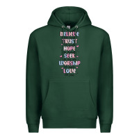 Sports Green believe like mary trust like joseph valentine s da Premium Hoodie - MaliasSmallBusiness