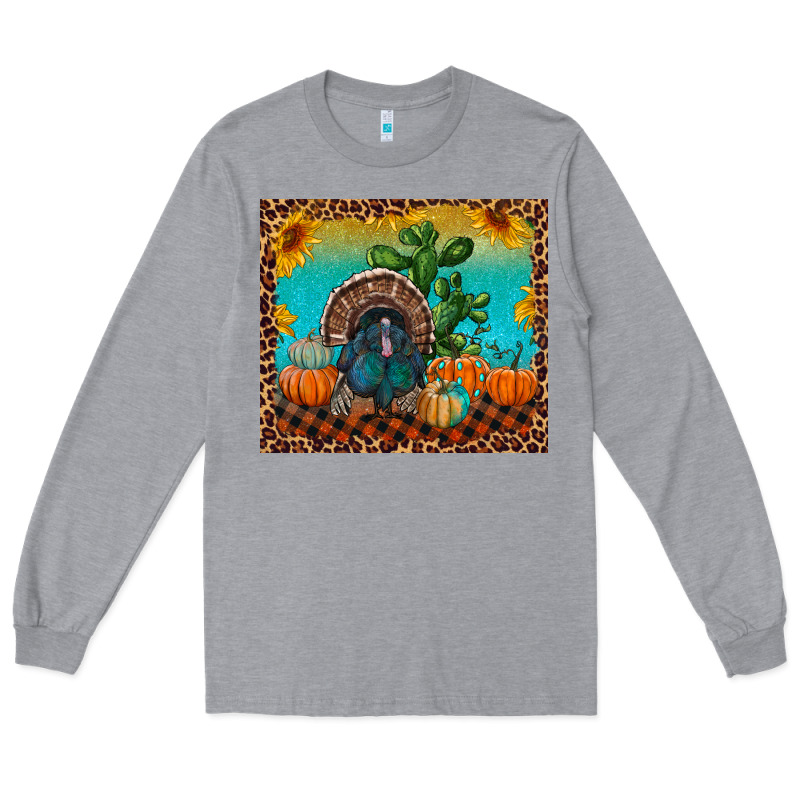 Turkey And Pumpkins Long Sleeve Tee by RanaPortraitStore | Teevron