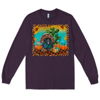 Plum turkey and pumpkins Long Sleeve Tee - RanaPortraitStore
