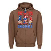 Chestnut all american gnomes Zipper Hoodie - HRA Design Shop