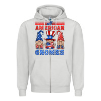 Dove Grey all american gnomes Zipper Hoodie - HRA Design Shop