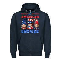 Navy all american gnomes Zipper Hoodie - HRA Design Shop