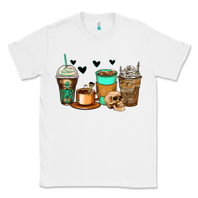 Skeleton Coffee Cups Classic Tee by Zillion Design Studio | Teevron