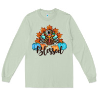 Matcha thanksgiving turkey pumpkin blessed Long Sleeve Tee - RanaPortraitStore