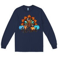 Navy thanksgiving turkey pumpkin blessed Long Sleeve Tee - RanaPortraitStore
