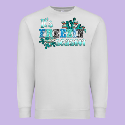 It's Freezin' Season Premium Sweatshirt Designed By Adodesignshop