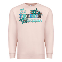 Pale Pink it's freezin' season Premium Sweatshirt - AdoDesignShop