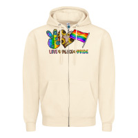 Sandshell peace love pride Zipper Hoodie - CowhideDigitalArt