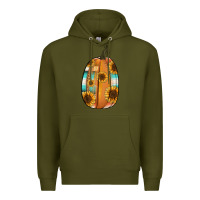 Army Green Serape sunflower pumpkin Premium Hoodie - NancyCooperArtShop