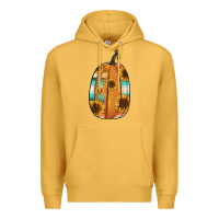 Mustard Serape sunflower pumpkin Premium Hoodie - NancyCooperArtShop